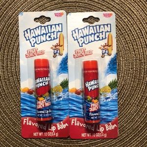 2 Pkgs Lotta Luv Lip Balm Hawaiian Punch Red